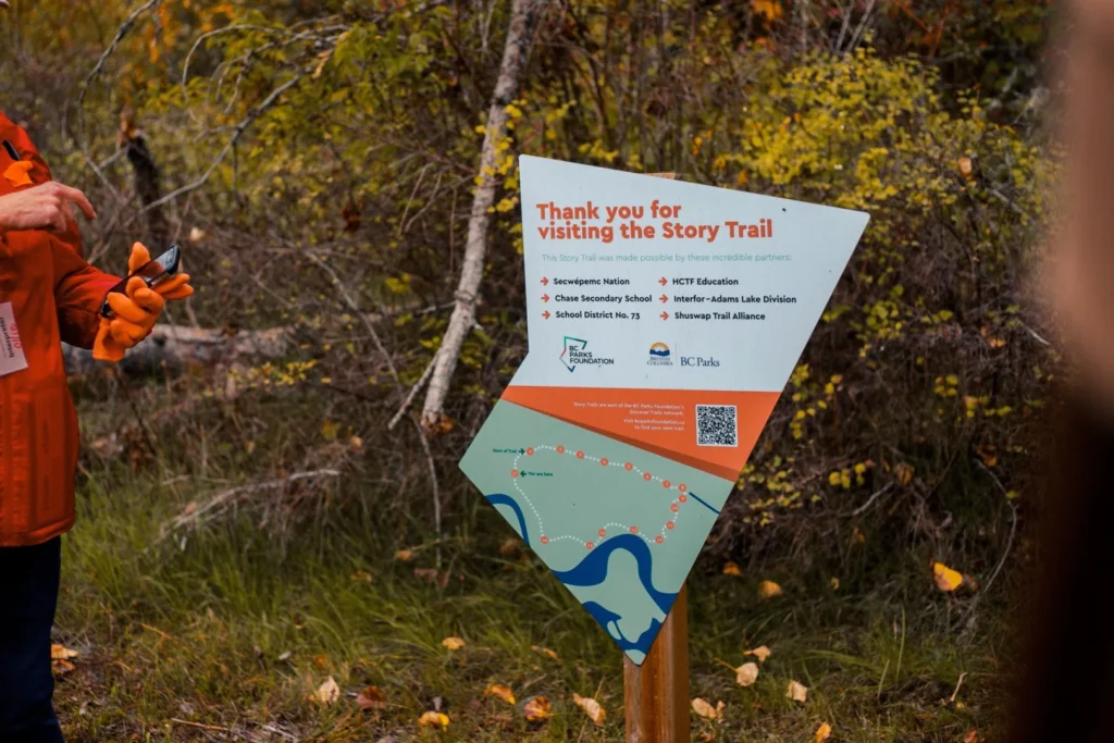 Adams River trail self-guided information