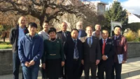 Haonan with Maple Leaf School and Thompson Rivers University leaders